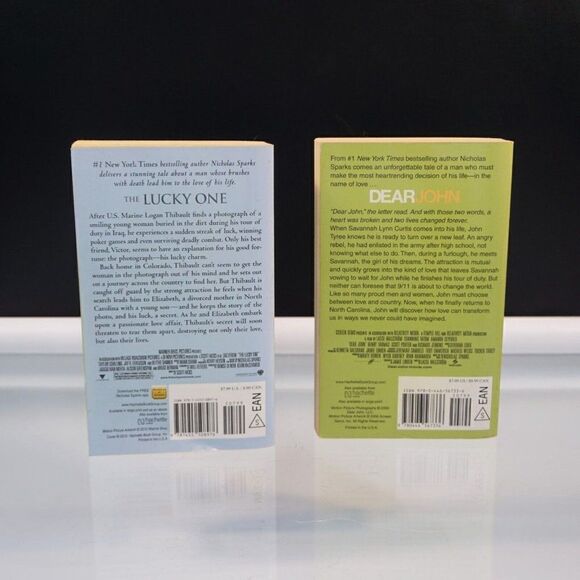 2 Nicholas Sparks Paperback Books Lot Lucky One Dear John Motion Picture Covers - Picture 3 of 9